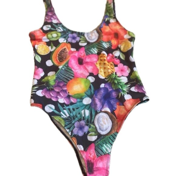 Colorful One-Piece Bathing Suit, Fruit One Piece Swimsuit for Women Swimwear - Picture 1 of 4